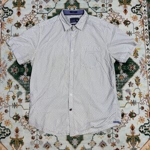 Cactus New York Men's Large Short Sleeve Button Down Shirt Floral Print